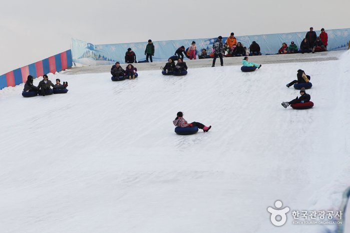 [Seúl] Pista de Trineos del Parque Ttukseom del Río Hangang (한강공원 뚝섬 눈썰매장)